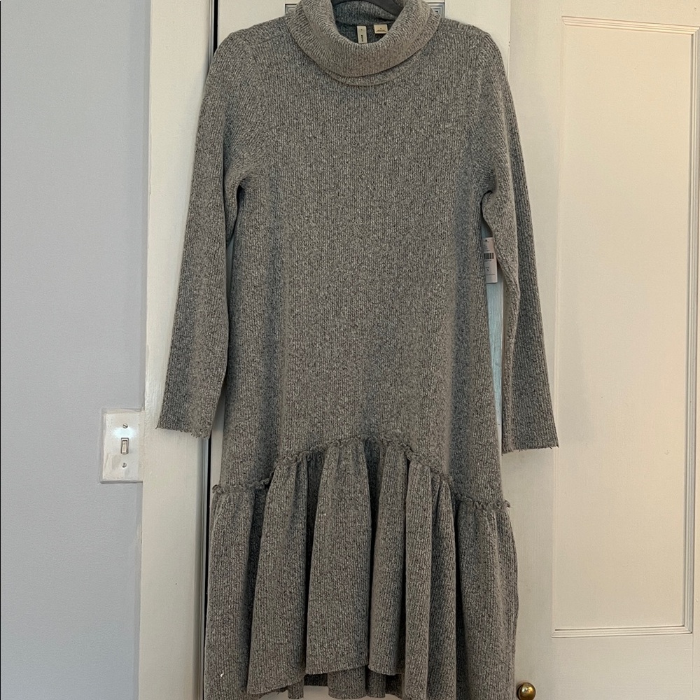 Heather Gray Anthropologie Knit Sweater Dress!